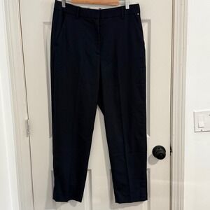 Tommy Hilfiger Dress Pants Womens 12 Navy Blue Flat Front Business Casual Office